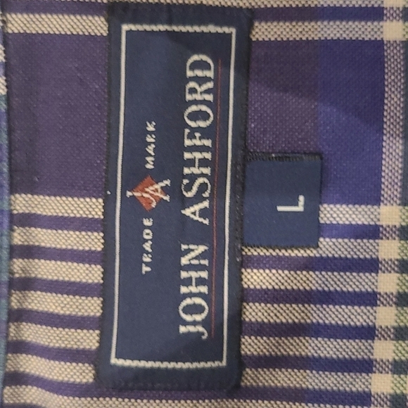 john Ashford Blue & Green Plaid Button-Up Shirt - Picture 2 of 4